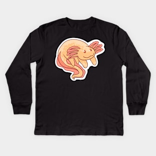 Albino Axolotl | Golden Axolotl Kids Long Sleeve T-Shirt